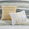 6 Piece Printed Quilt Set With Throw Pillows Yellow Full Queen Full Yellow Cotton