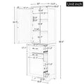 Tall Bathroom Storage Cabinet, Freestanding Storage Cabinet With Two Different Size Drawers And Adjustable Shelf, Mdf Board With Painted Finish, White Old Sku:Wf312730Aak White Mdf