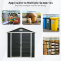 6X8Ft Resin Outdoor Storage Shed Kit Perfect To Store Patio Furniture,Black Black Plastic