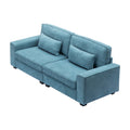 Cozy Duo Blue Loveseat Sofa Blue Solid Wood Mdf 2 Seat