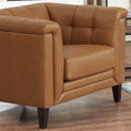 Arvo Leather Chair Cognac Down Filling Genuine Leather