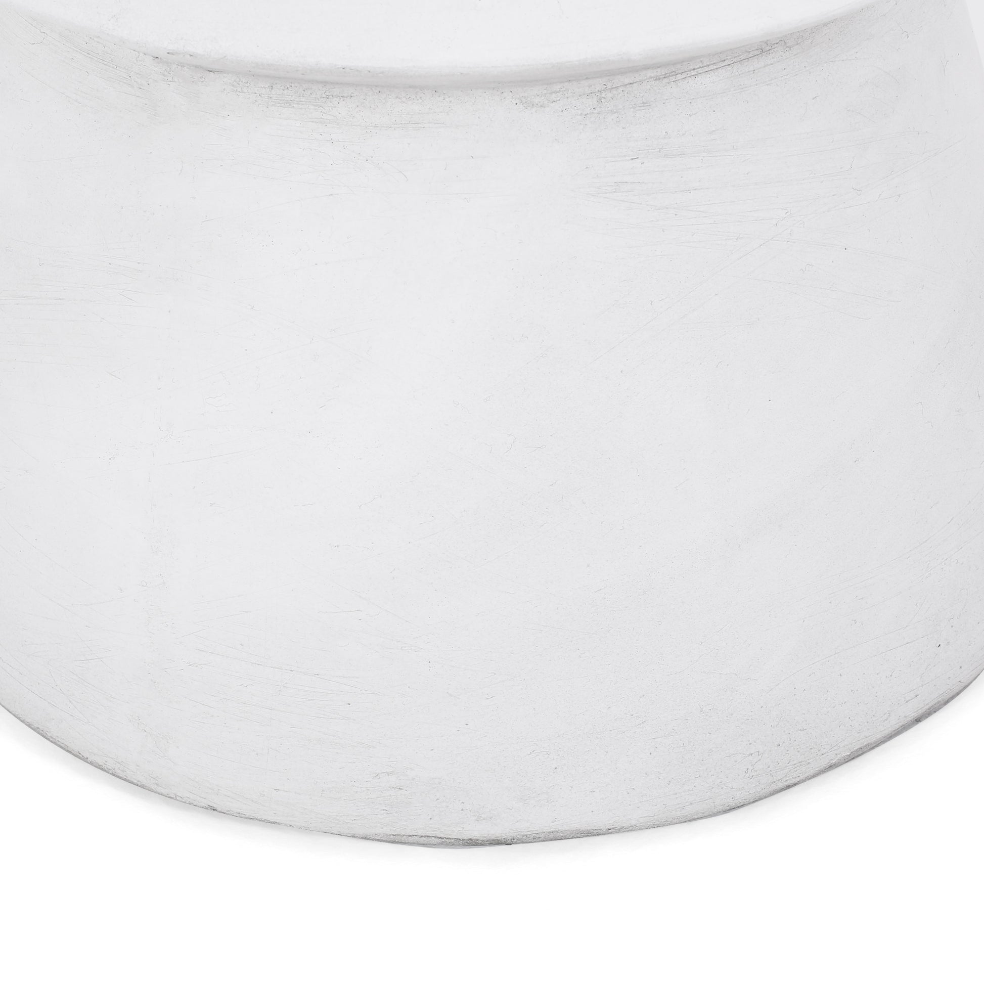Outdoor Lightweight Concrete Side Table Antique White Magnesium Oxide