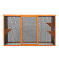 Detachable Cat Enclosure With Waterproof Roof And 3 Jumping Platforms, Orange Orange Wood