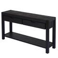 Console Table Entryway Table For Hallway Living Room With 2 Drawers And 1 Shelf Black Mdf