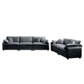 Family Sofa Set Deep Seat Sofa, Warm Sofa For Home Cinema And Living Room, One 2 Seater Sofa And One 3 Seater Sofa,Grey Corduroy Grey Corduroy 5 Seat