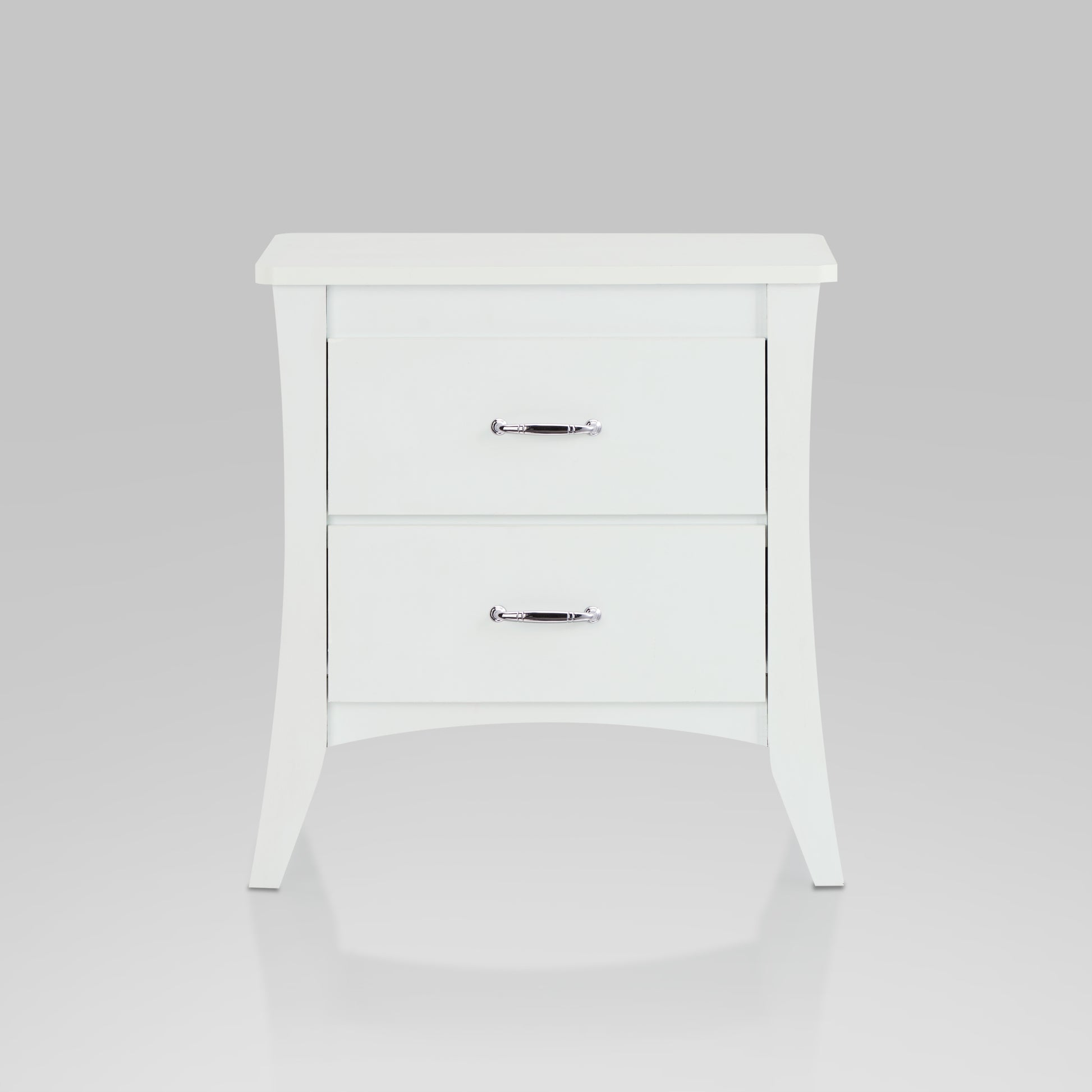 White 2 Drawer Nightstand White 2 Drawers Rectangle Bedroom Drawers White Wood