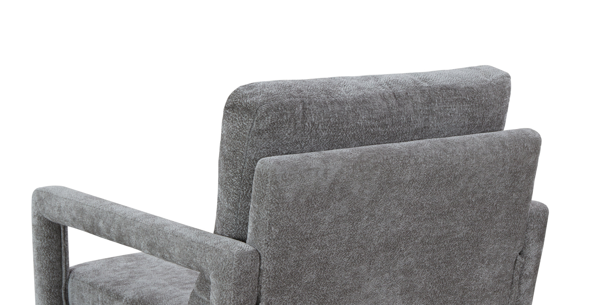 Mid Century Armchairaccent Chair With Chenille Armrest & Soft Cushion For Living Room, Bedroom, Home Office, Study, Grey Gray Light Brown Primary Living Space American Design,Modern Birch Foam Wood Fabric