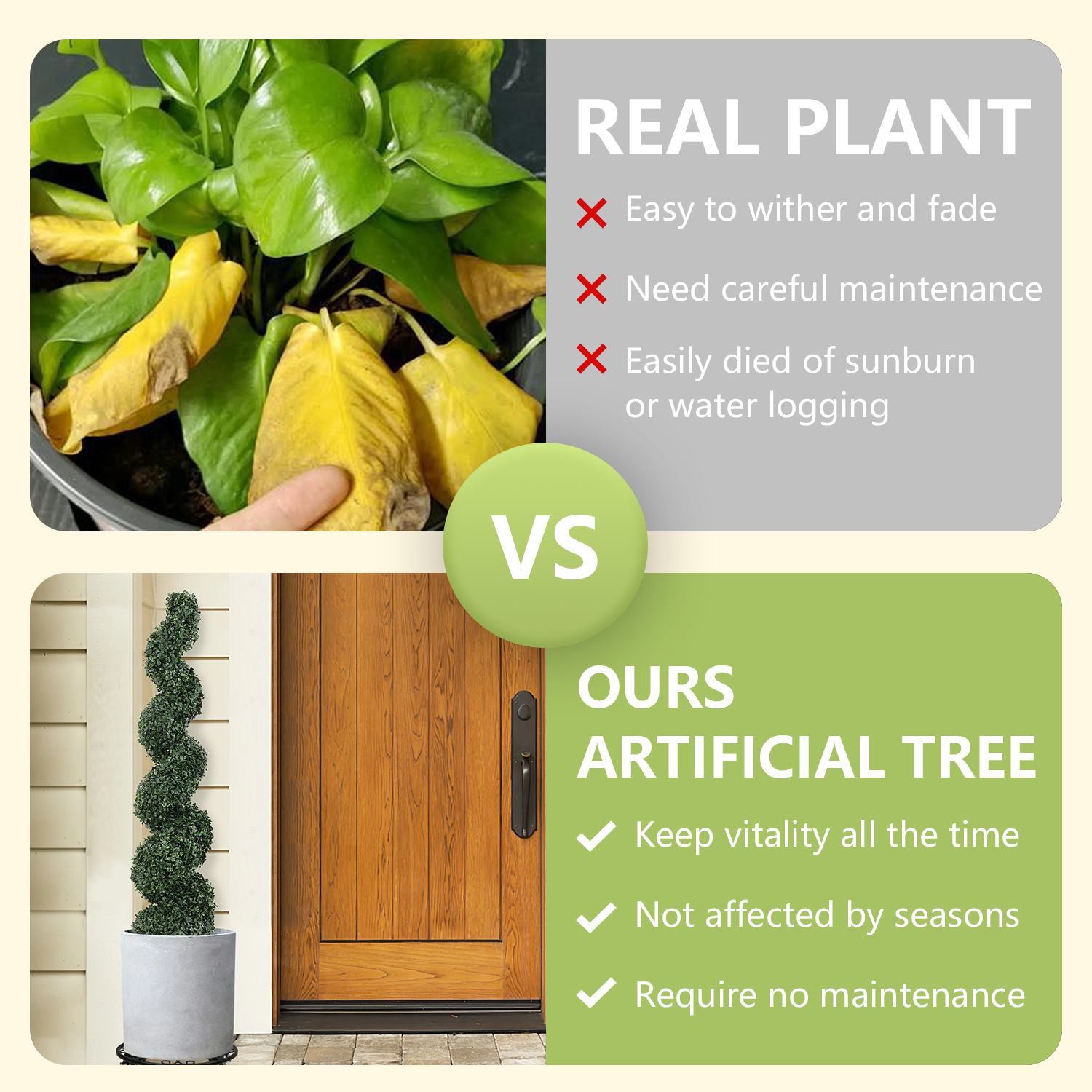 Bonsai Boxwood Spiral Topiary Artificial Tree Silk Plant For Indoor Outdoor Decorative 2Pcs Set Green Plastic