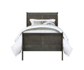 Dark Grey Twin Bed Box Spring Required Twin Dark Grey Wood Gray Casual Sleigh Wood