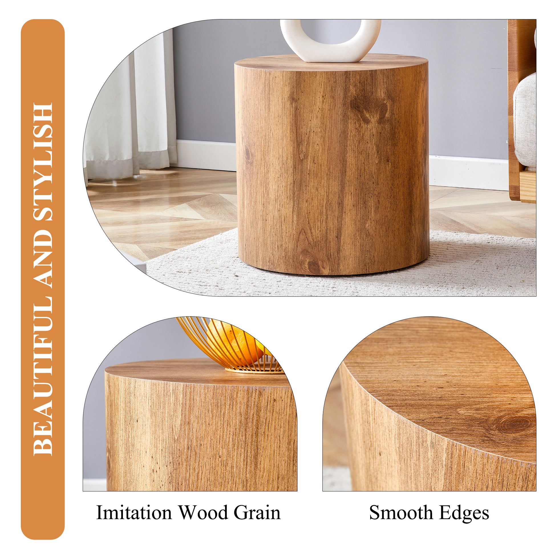 The Cylindrical Table With Its Patterned Design Can Be Easily Integrated Into A Variety Of Interior Styles, From Coffee Tables To Small Dining Tables, Workbenches Or Makeshift Writing Desks. Wood Mdf