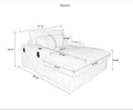 61.42Inch Square Arm Loveseat With Ottoman, 2Pcs Back Cushions And 4Pcs Toss Pillows, Cup Holder,Bluetooth Speaker,Wireless Charger,Usb Ports For Living Room And Bedroom,Beige Beige Polyester Wood Primary Living Space Soft Loose Back Modern Pine Square