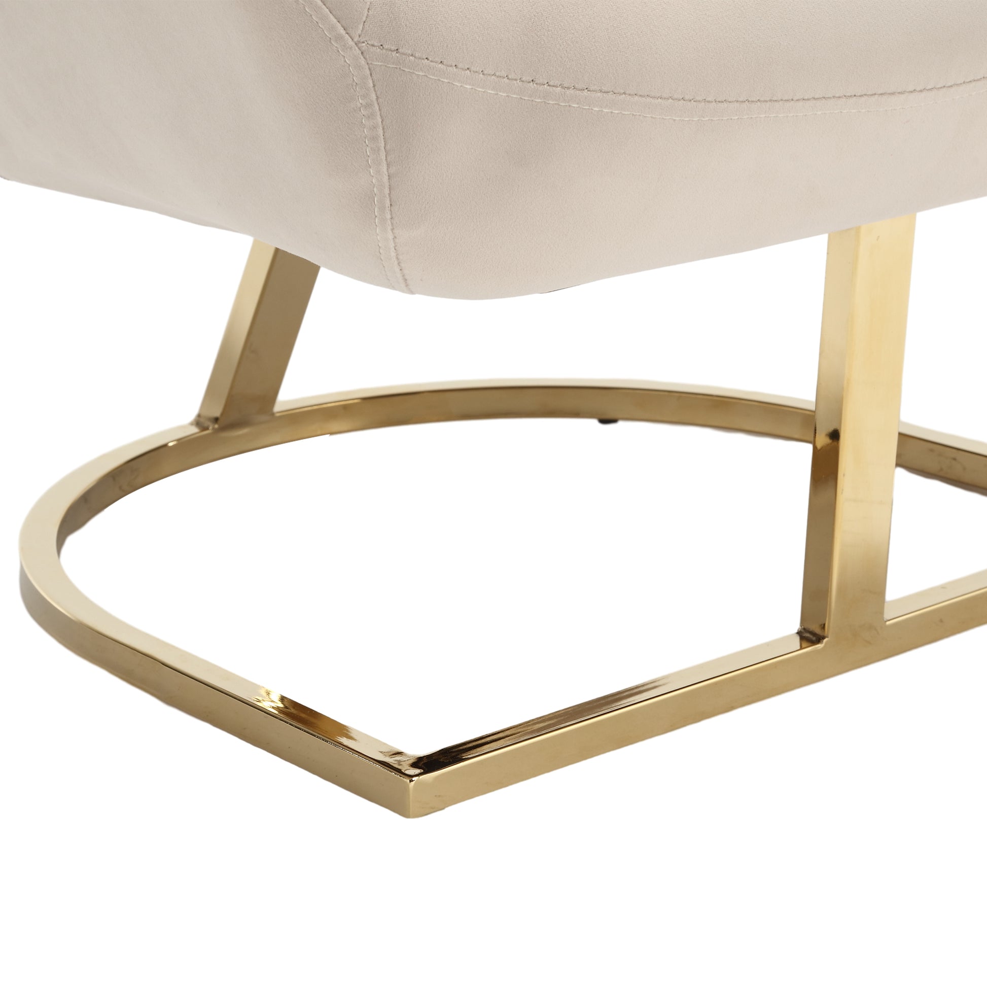 Coolmore Modern Chair With Velvet Fabric, Mid Century Chair With Wide Upholstered, Armchair For Living Room, Lounge, Bedroom Beige Beige Primary Living Space Foam Velvet