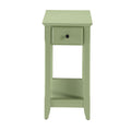 Light Green Accent Table With Bottom Shelf Light Green Primary Living Space Transitional Drawers Rectangular Wood
