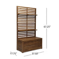 Sylmar Storage Bench With Rack Teak Acacia Wood