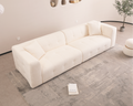 2297 Beige Sofa, Stylish And Simple Square Design, Square Arm, Handrailing Thick And Full, Put Living Room, Office, Conference Room Beige Fabric 3 Seat