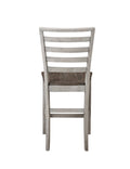 Abacus 5 Piece Dining Set With Drop Leaf Counter Height Table Smoke Grey Smoke Grey Wood