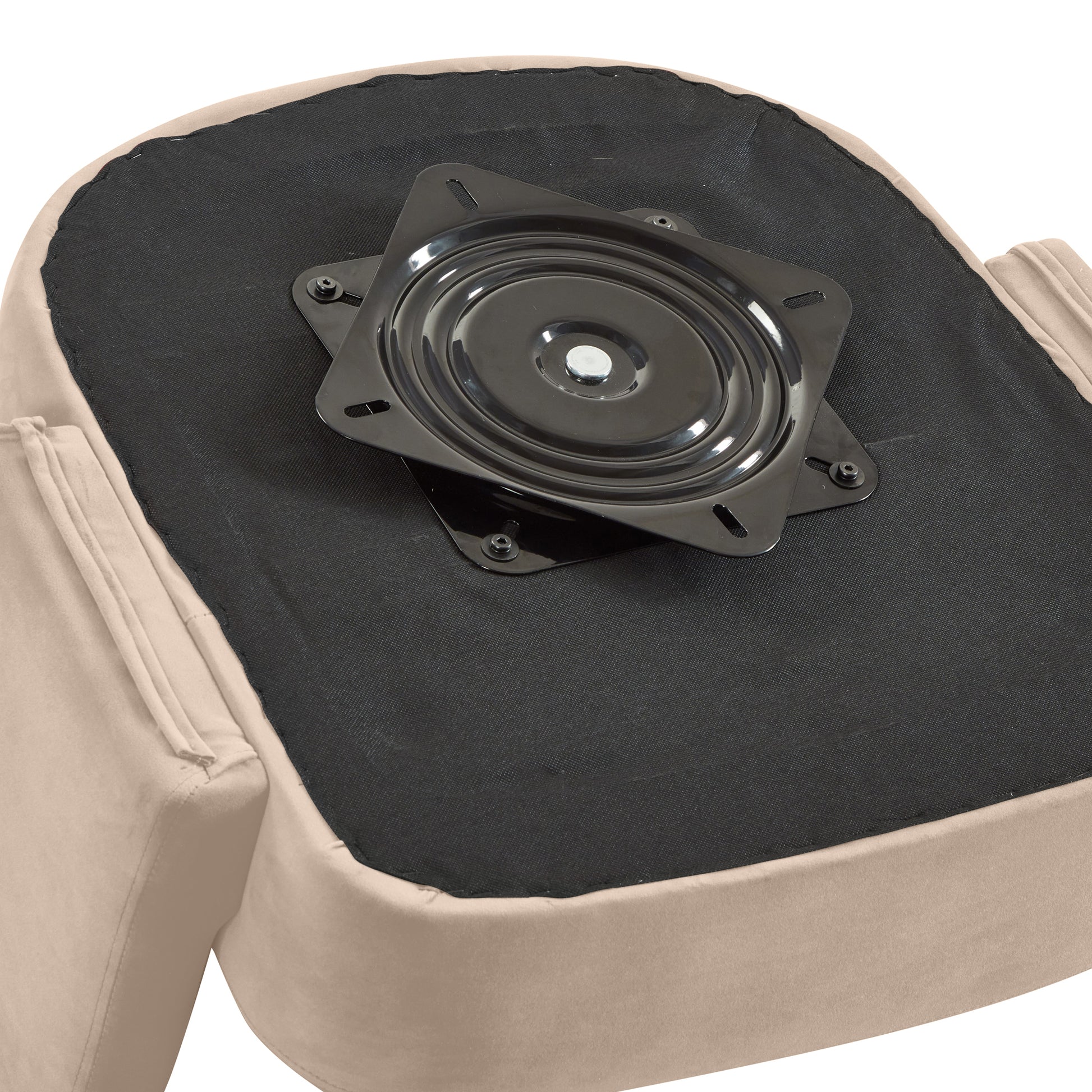 Modern Swivel Barrel Chair, Upholstered Velvet Round Accent Chairs,360 Degree Comfy Swivel Chair With Open Backrest, Single Chair Armchair For Living Room Bedroom, Homerest,Taupe Beige Taupe Primary Living Space American Design,Contemporary,Luxury,Mid