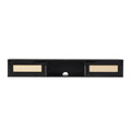 Modern Rattan Door Floating Tv Stand For Tvs Up To 65 Inches Black Black 60 69 Inches Mdf