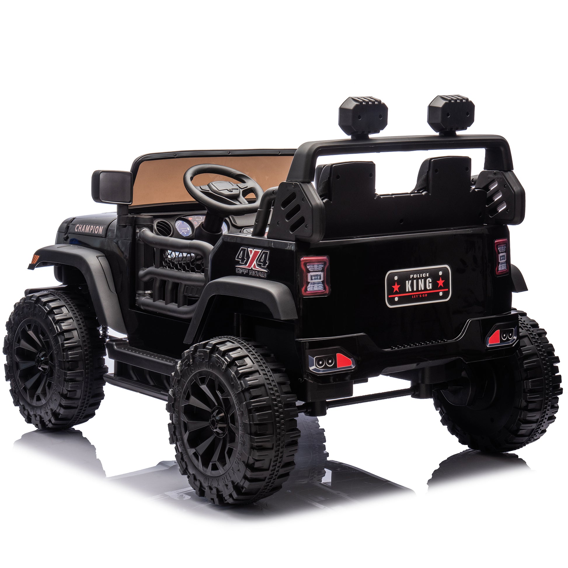 24V Two Seater Kids Ride On Electric Car W Parents Control,Seat Width 19.69In,400W Motor,Four Wheel Suspension,Light&Searchlight,Usb,Mp3,Bluetooth,Provide A Speed Of 1.86 4.35Mph For Kids Of 3 .