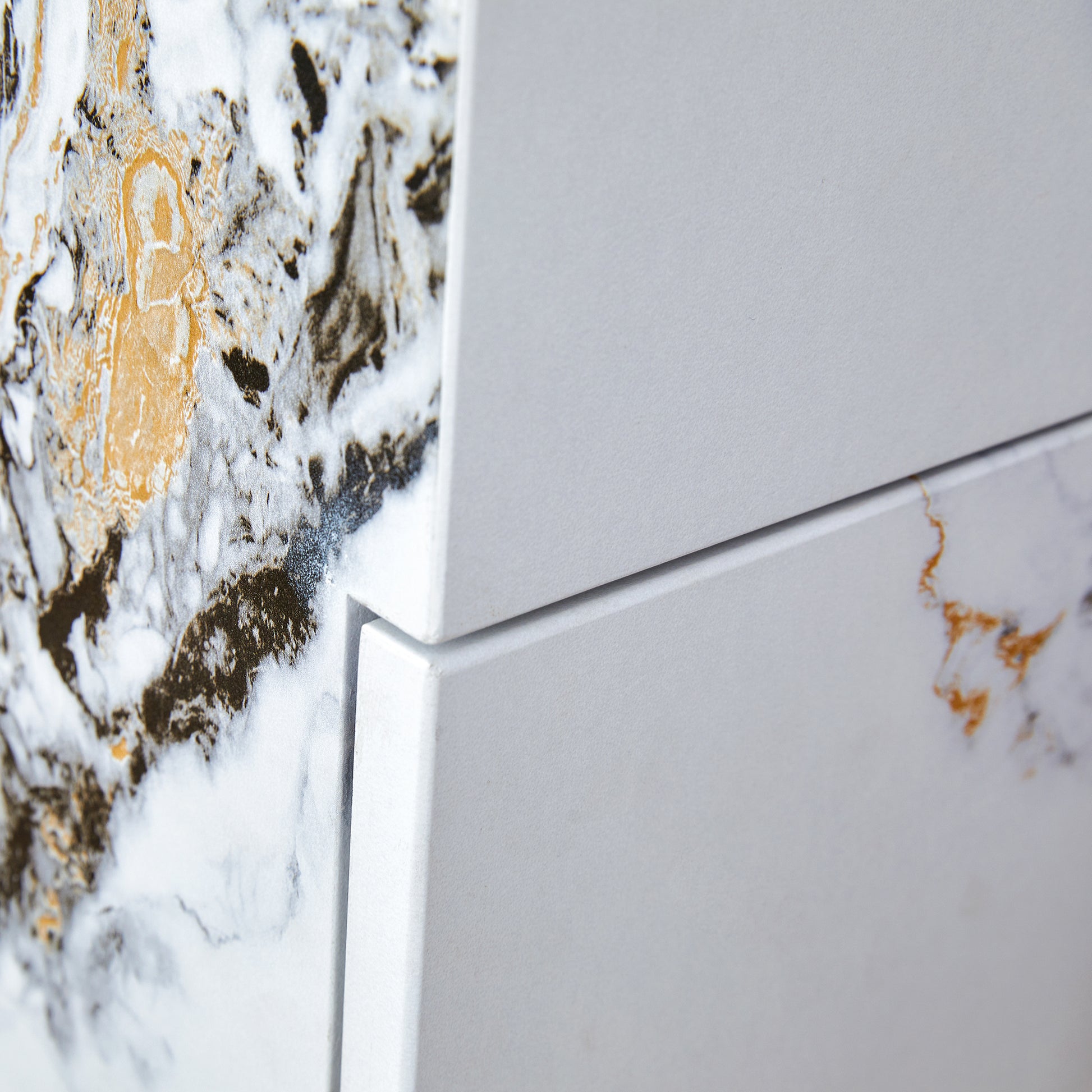 Compact Mdf Coffee Table: 11.81X11.81X19.69 Inches, Stylish Texture Design White Mdf