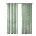 Palm Leaf Burnout Window Sheer Sage Green 50X95
