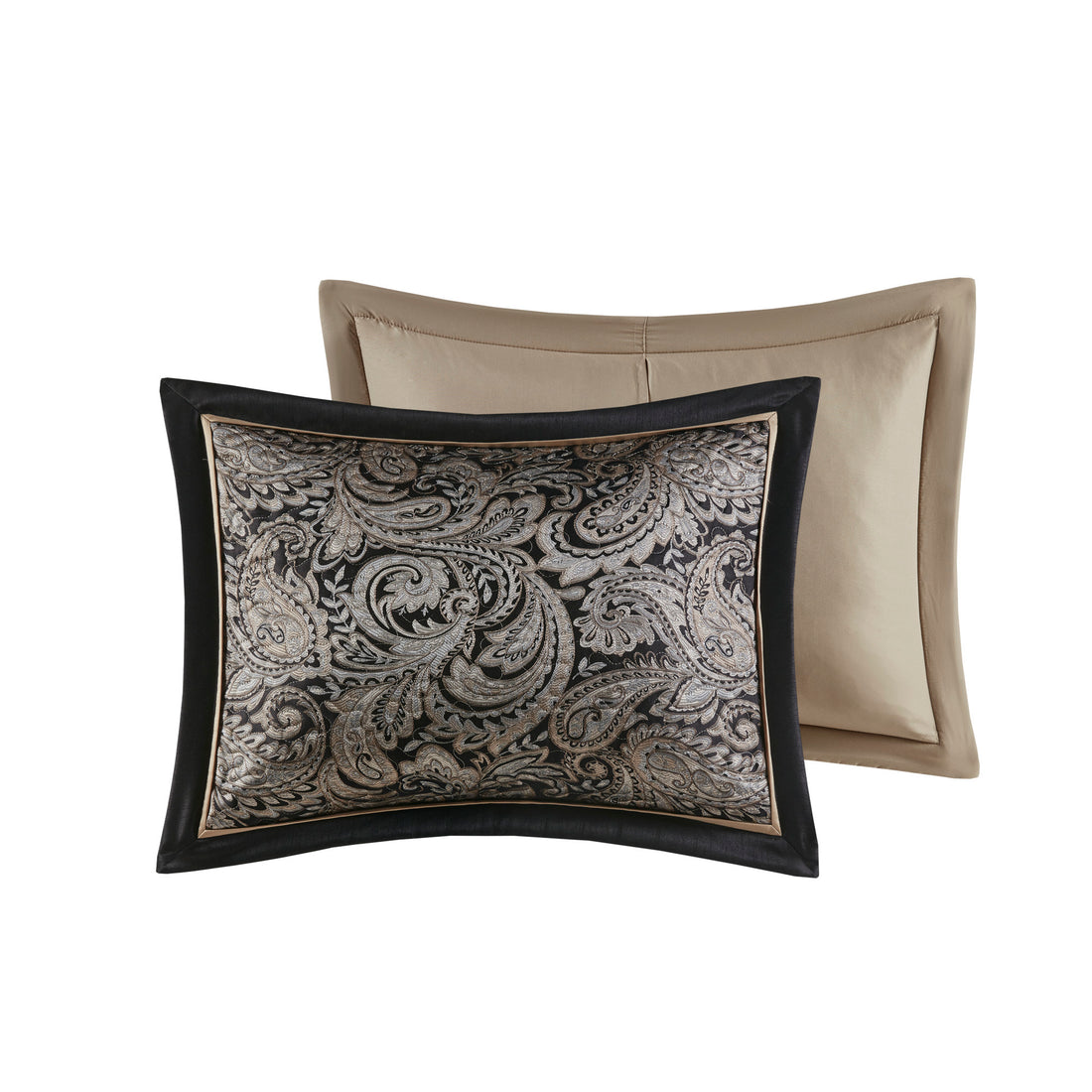 5 Piece Jacquard Bedspread Set With Throw Pillows Black Queen Queen Black Cotton