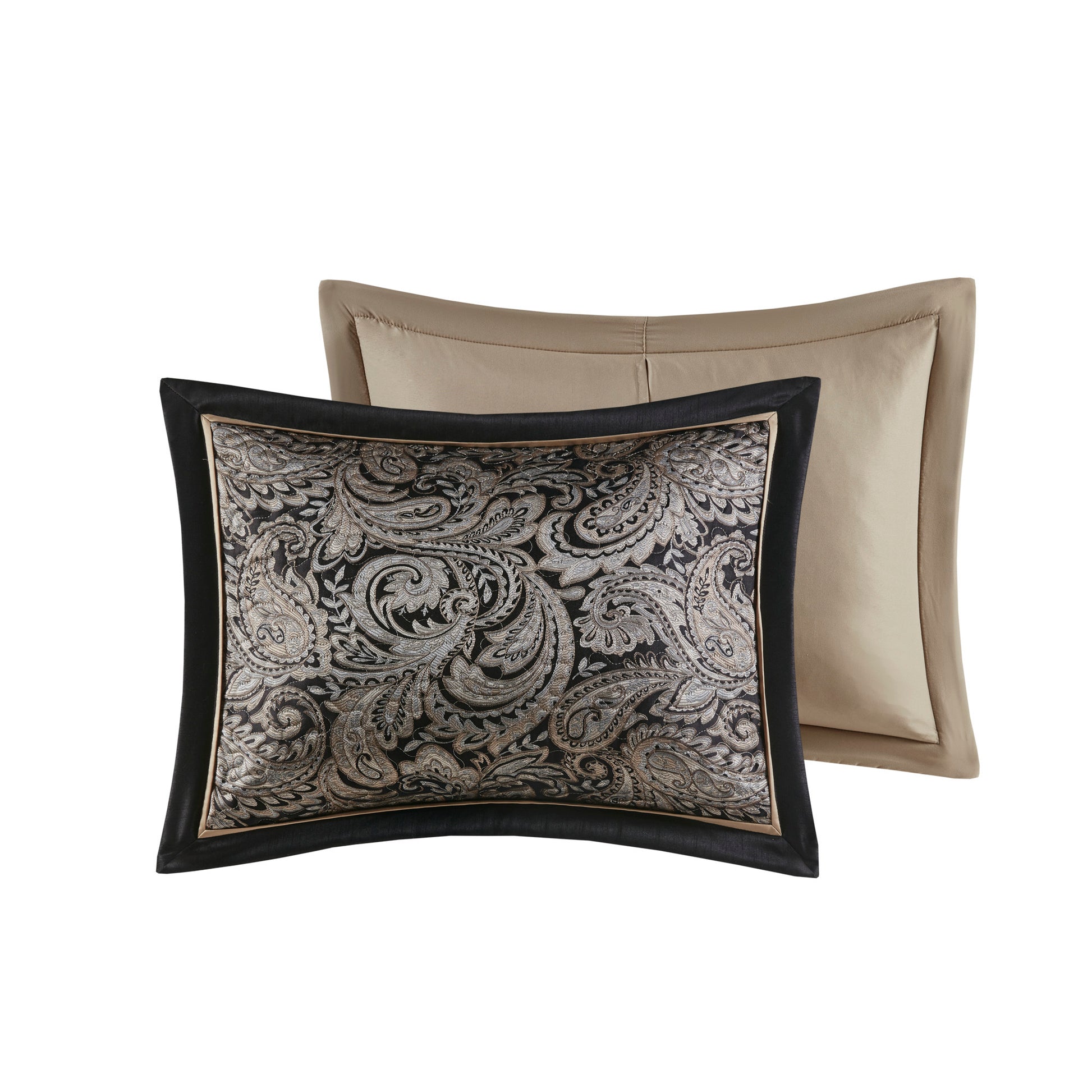 5 Piece Jacquard Bedspread Set With Throw Pillows Black Queen Queen Black Cotton