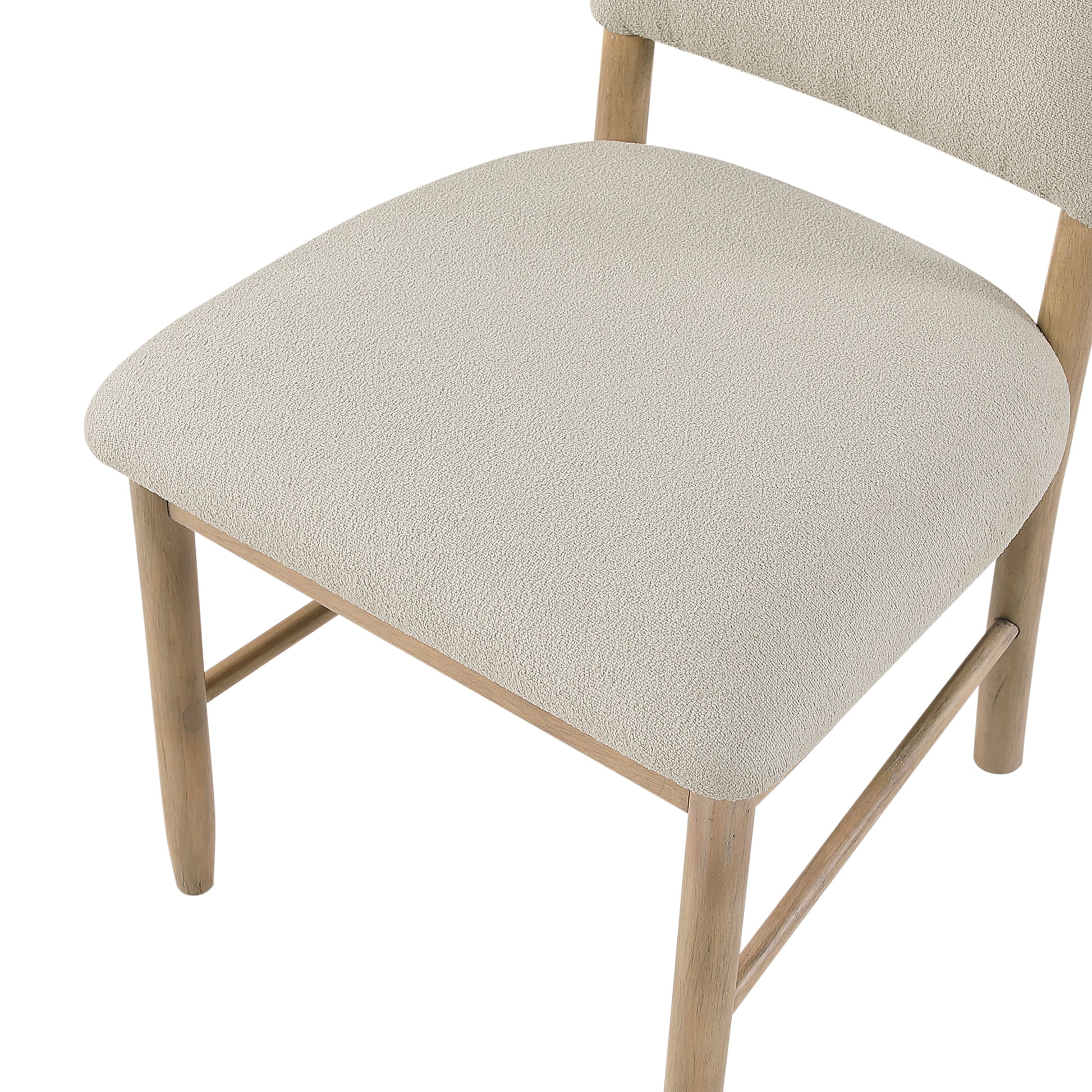 Natural Finish Dining Side Chairs Set Of 2, Beige Fabric Upholstered Seat Back Classic Luxury Dining Room Furniture Beige Dining Room Classic Set Of 2 Wood