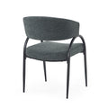 Upholstered Dining Chairs With Metal Legs Set Of 2 ,Dark Green Black Dark Green Black Fabric Metal