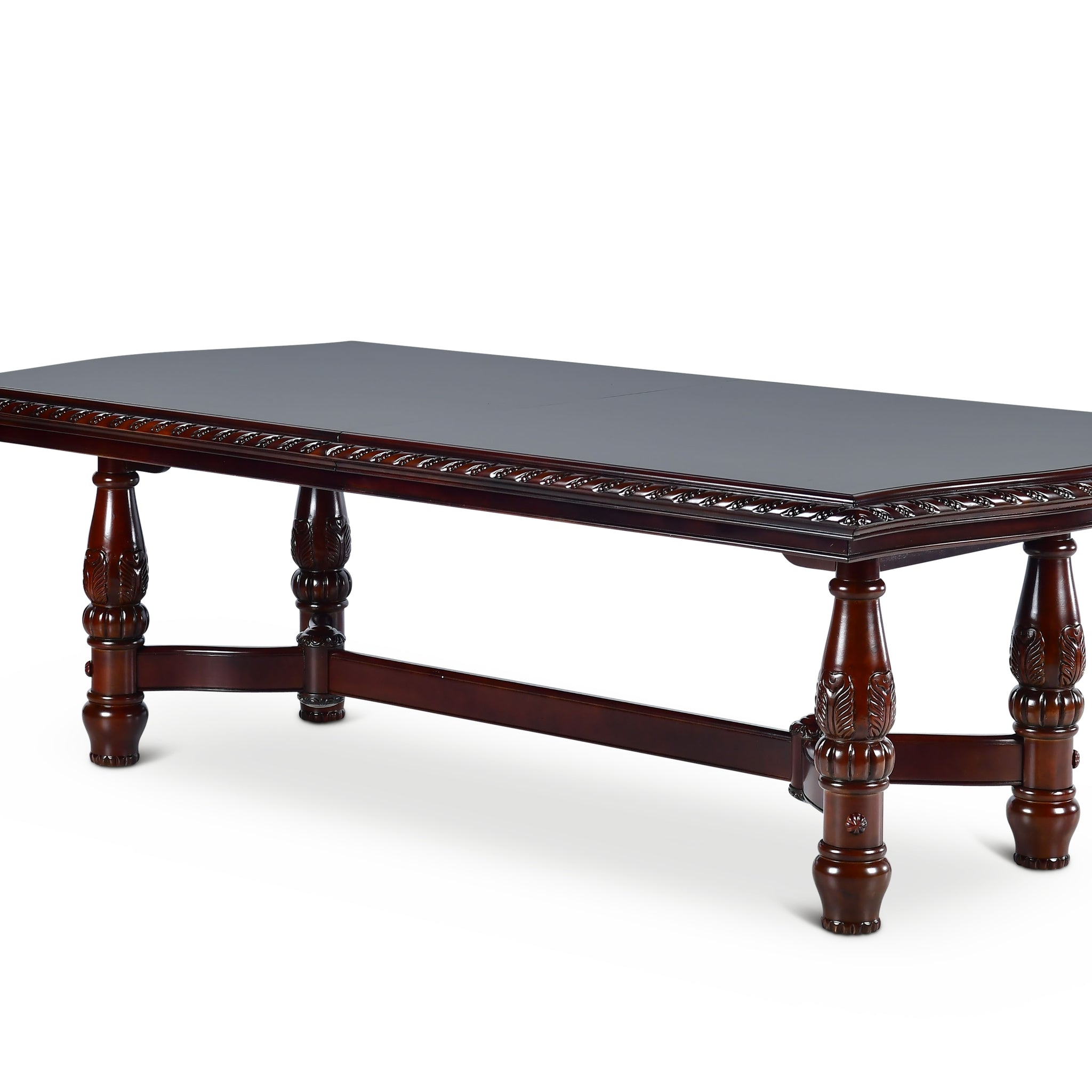 Antoinette Ped Table With Leaf Dark Brown Dark Brown Wood