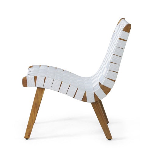 Charlotte Lounge Chair White Acacia Wood