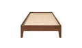 Nix Twin Platform Bed Natural Twin Dark Brown Wood