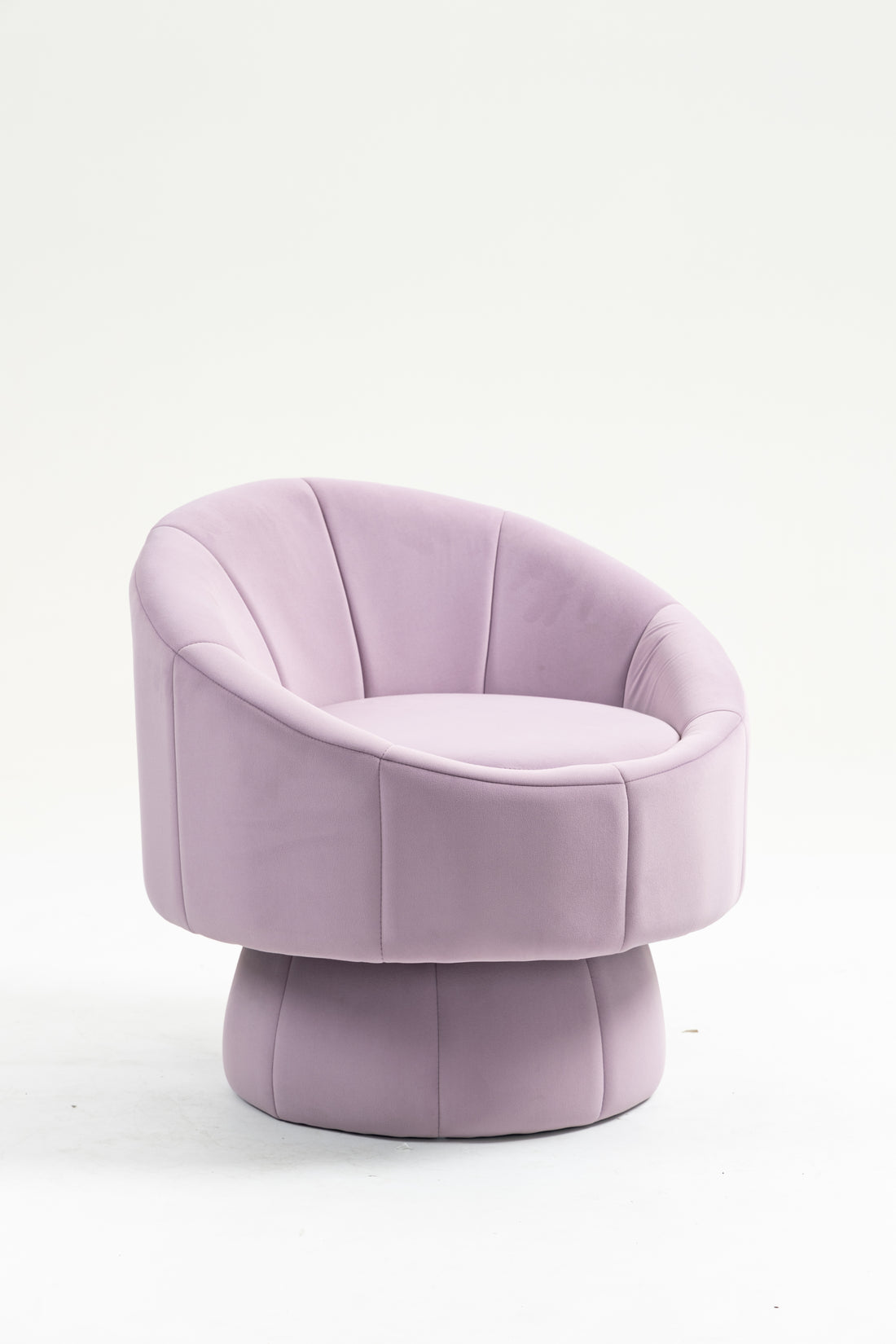 Mid Century Modern Accent Chair With Wood Frame, Upholstered Living Room Chairs With Waist Cushion, Reading Armchair For Bedroom Sunroom Purple Velvet