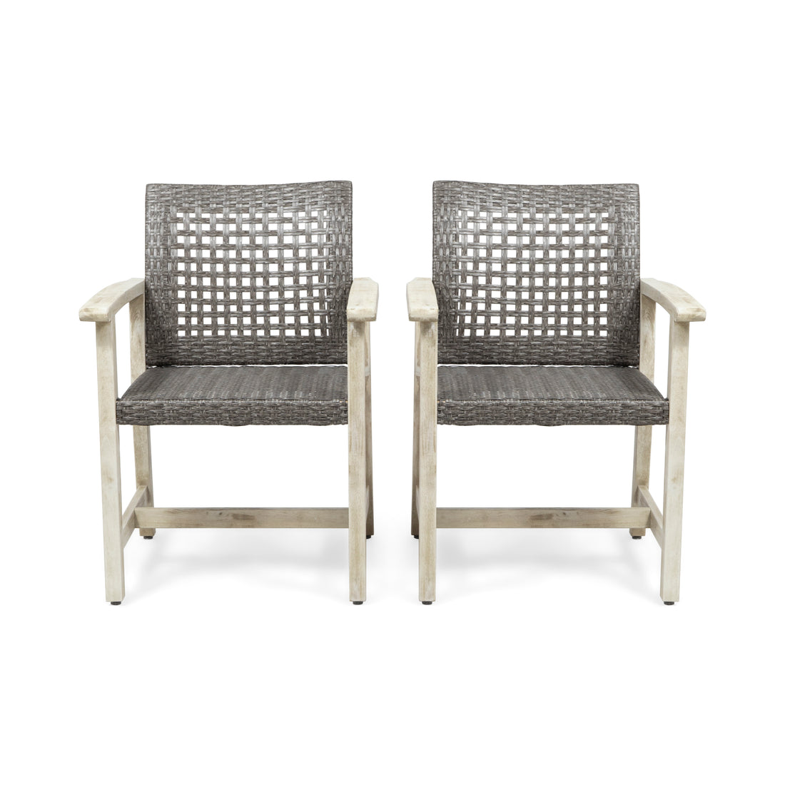 Hampton Wood And Wicker Dining Chair Set Of 2 Black Grey Velvet