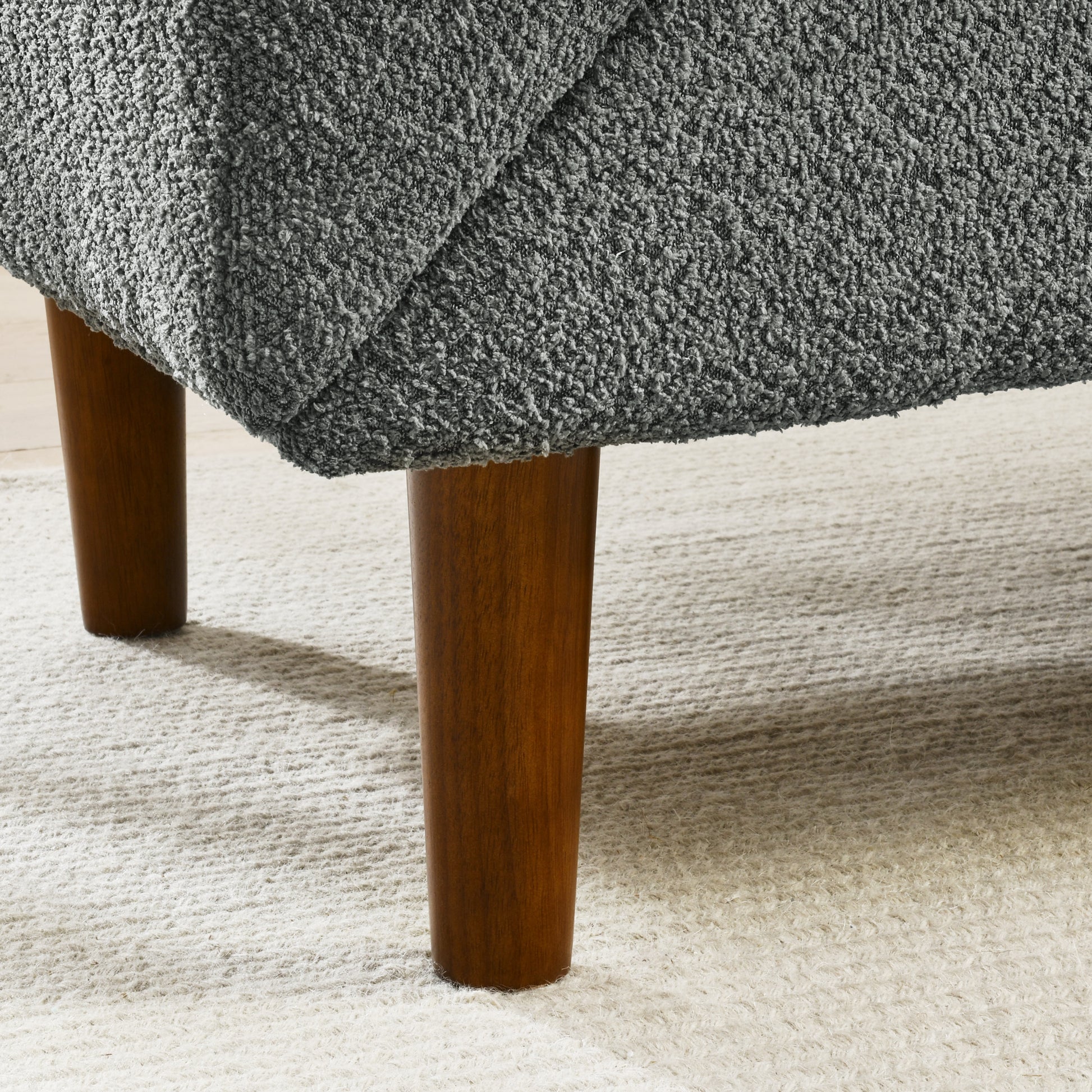 Convertible Futon Sofa Bed, Comfy Loveseat Sleeper Sofa With Adjustable Armrest, Strengthen Wood, Thick Padded Cushion, Small 2 Seater Couch For Living Room, Bedroom, Grey Grey Foam 2 Seat