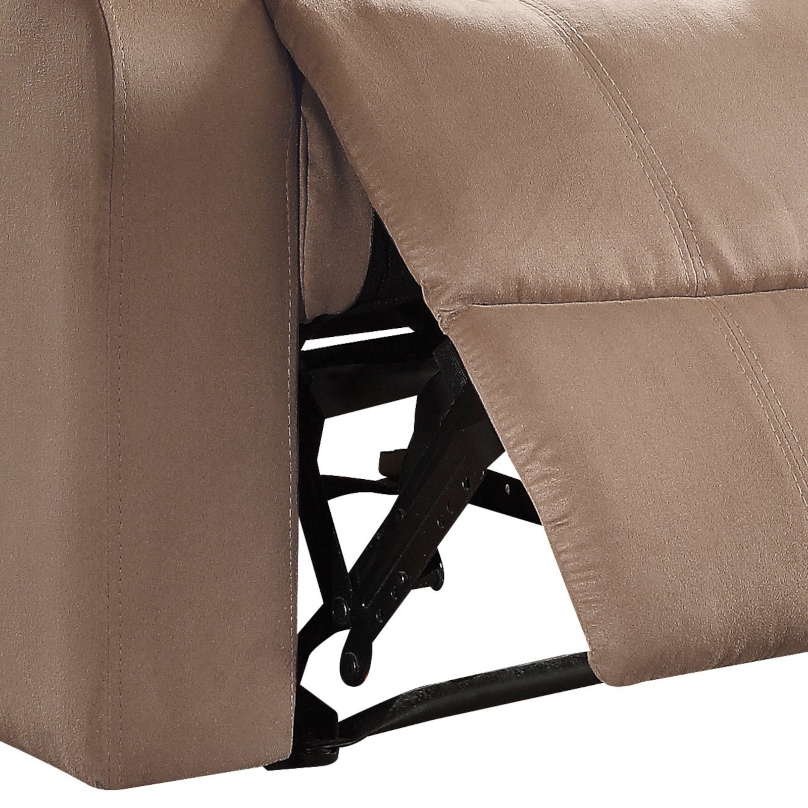 Brown Recliner With Pillow Top Arm Brown Microfiber Manual Handle Metal Primary Living Space Tight Back Handle Pillow Top Arms Wood Fabric