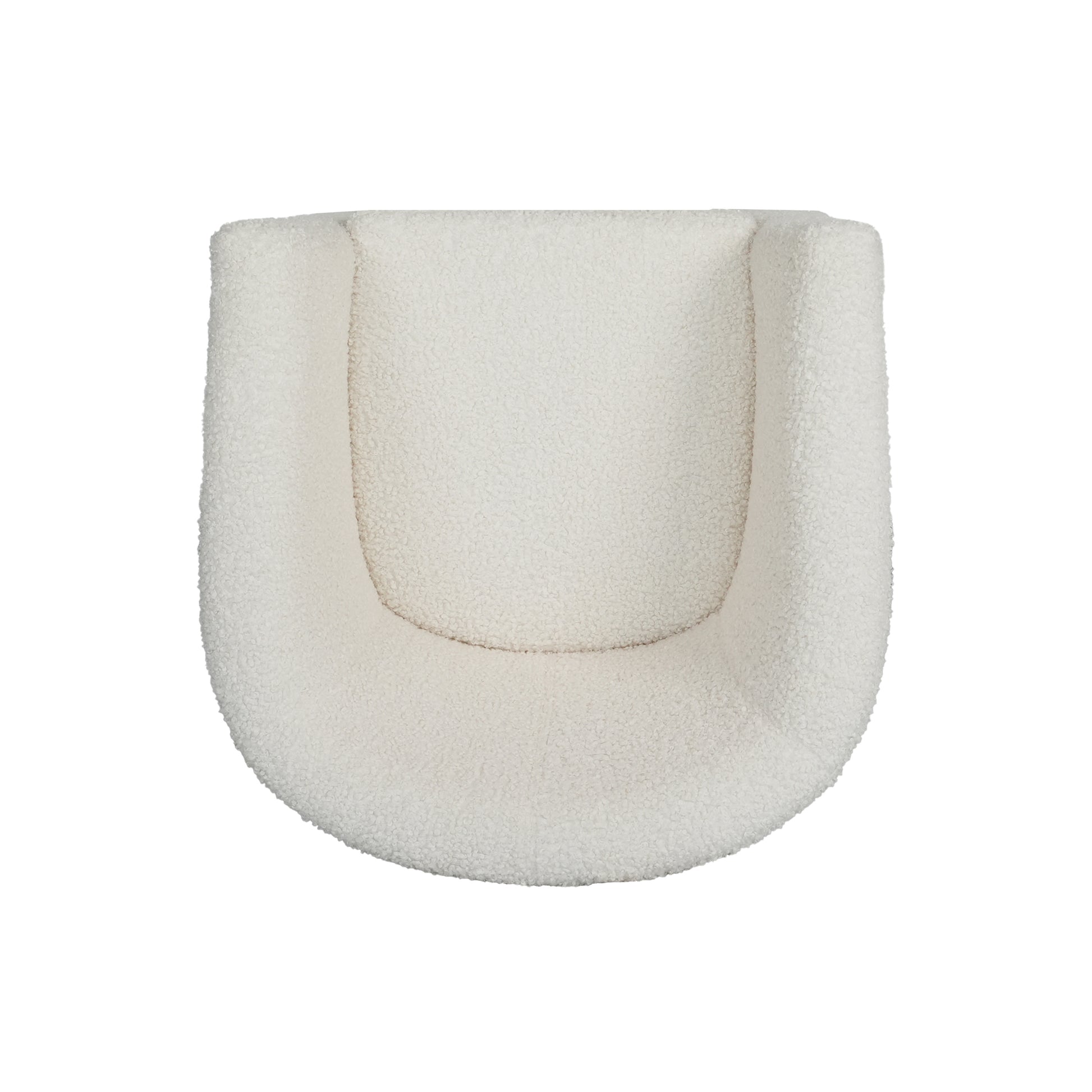 Teddy Velvet Swivel Chair, White, No Installation Required White Teddy