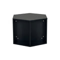 23.62'' Hexagonal Coffee Table Side Table Nightstand Burmese Sumac Black Brown Mdf
