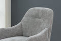 Chenille Armchair, Modern Style Accent Chair With Wood Legs, Comfy Design For Living Room, Bedroom, Office, Gray Gray Foam Wood Fabric