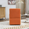 Coolmore 360 Degree Swivel Barrel Club Chair With One Pillow,Modern Comfortable Upholstered Accent Chair,Linen Accent Chair For Living Room,Bedroom Orange Linen Orange Primary Living Space Modern Foam Linen