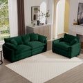 Modern Living Room Sofa Two Piece Set, Suitable For Living Room And Bedroom Sofa Set, Consists Of A Single Seat And A 3 Seater Sofas, Green Corduroy Green Corduroy 3 Seat