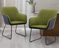 Ts Leisure Chair Dining Chair Dark Green Black Linen