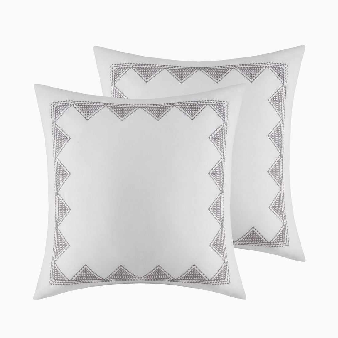 Cotton Printed Comforter Set With Chenille Ivory King Cal King King Ivory Cotton