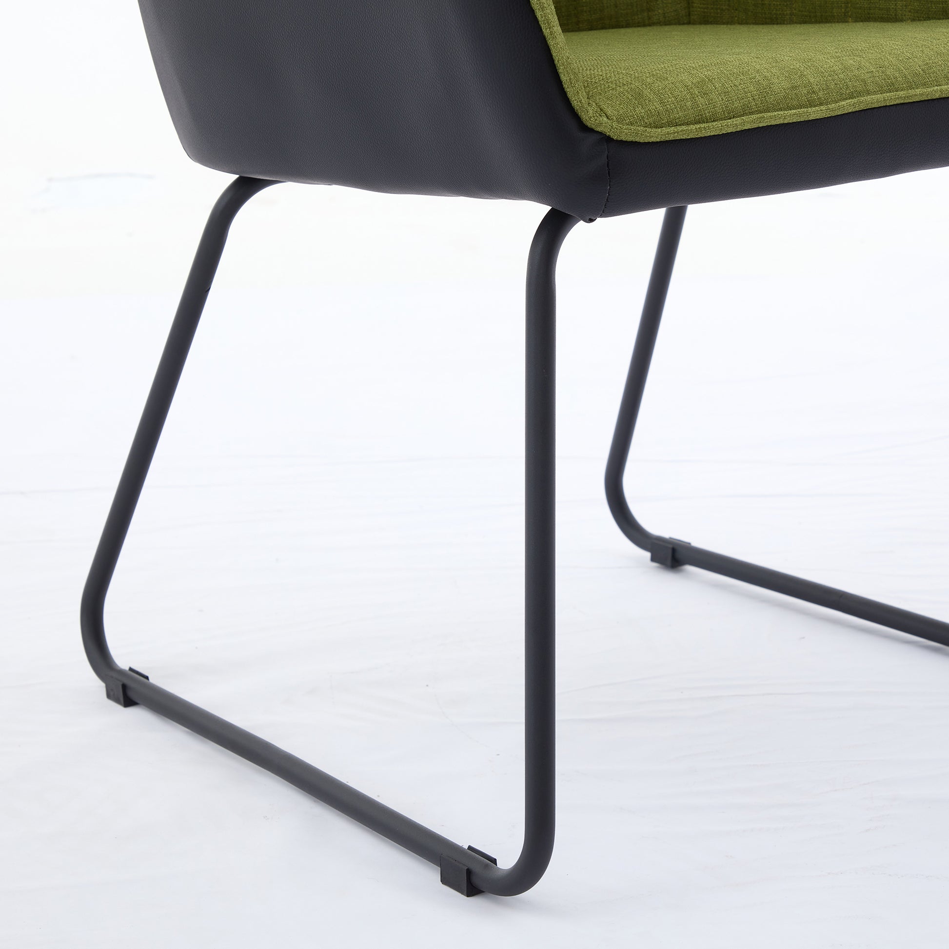 Ts Leisure Chair Dining Chair Dark Green Black Linen
