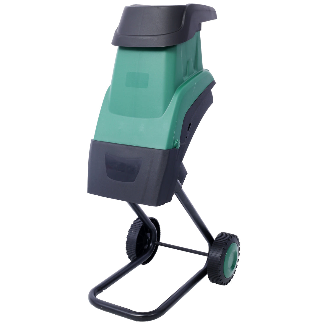 15Amp Electric Wood Chipper Shredder With Wheels Electric Garden Shredder Portable Chipping Width Collection Bag, Double Sided Blade System, Auto Shut Off Green Green Plastic