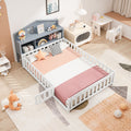 Headboard Storage Cabinet For Full Size Montessori Floor Bedgrey,Freely Collocation Grey Mdf