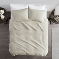 3 Piece Quilt Set Cream King Cal King King Cream Cotton