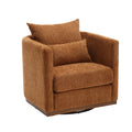 Coolmore Swivel Barrel Chair, Comfy Round Accent Sofa Chair For Living Room, 360 Degree Swivel Barrel Club Chair, Leisure Arm Chair For Nursery, Hotel, Bedroom, Office, Lounge Brown Chenille Brown Primary Living Space Foam Chenille