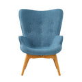 Contour Chair Set Blue Fabric