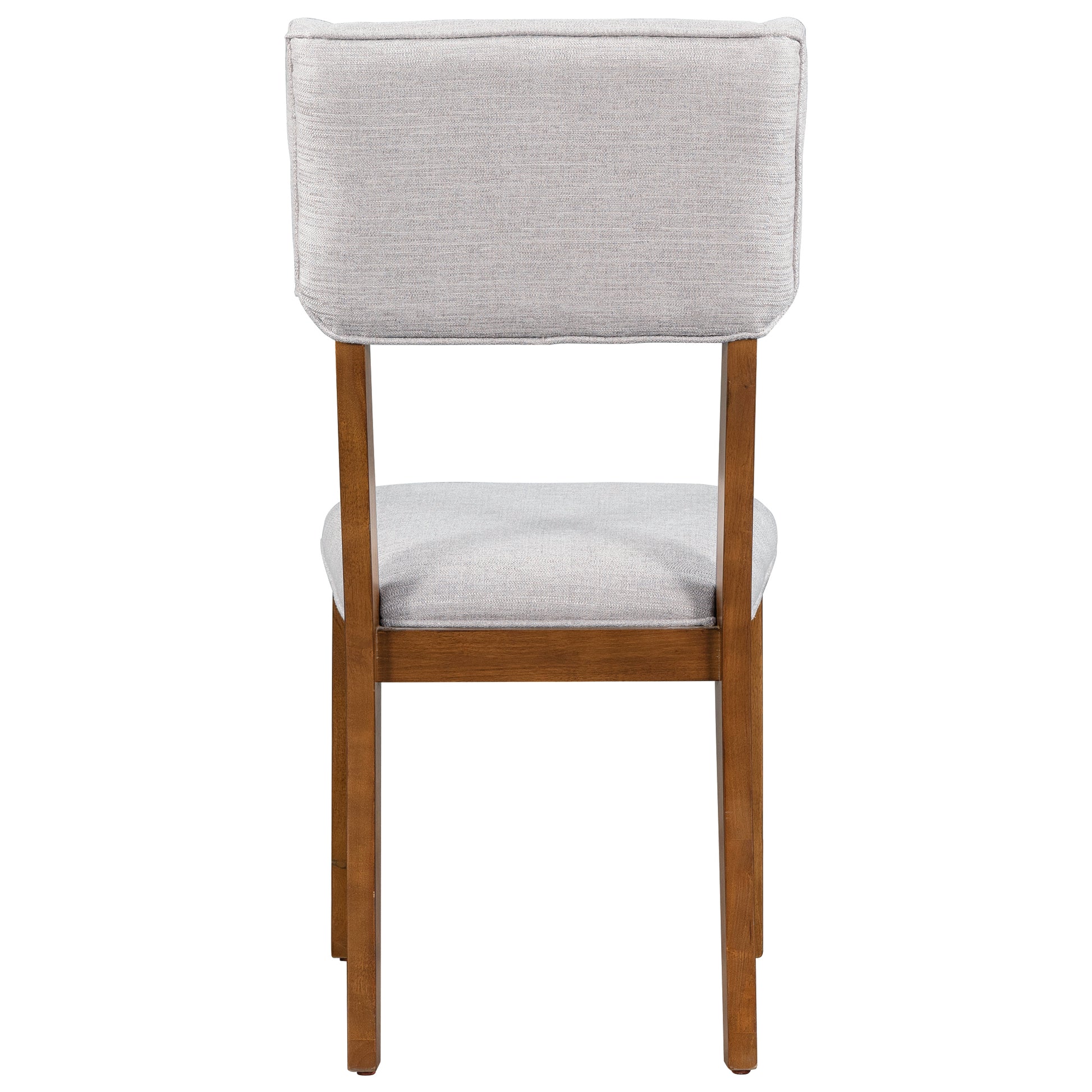 Rustic 5 Piece Dining Table Set With 4 Upholstered Chairs, 59 Inch Rectangular Dining Table With Trestle Table Base, Walnut Wood Dining Room Solid Wood Rubberwood Rectangular Dining Table With Chair